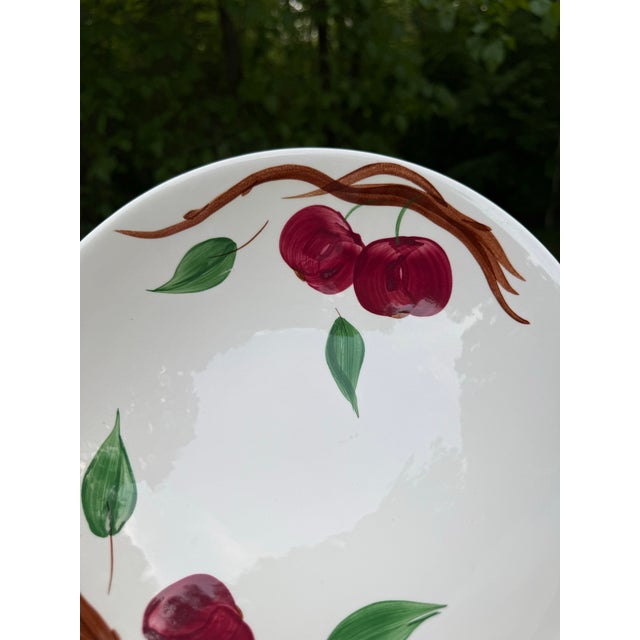 Ceramic Vintage Blue Ridge Pottery Crab Apple Serving Bowl For Sale - Image 7 of 10