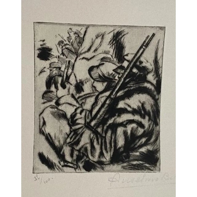Anselmo Bucci, Military, 1917, Original Etching For Sale