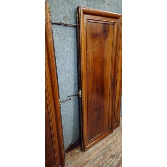 Wood Antique Walnut Cabinet Doors, 1890s, Set of 2 For Sale - Image 7 of 11