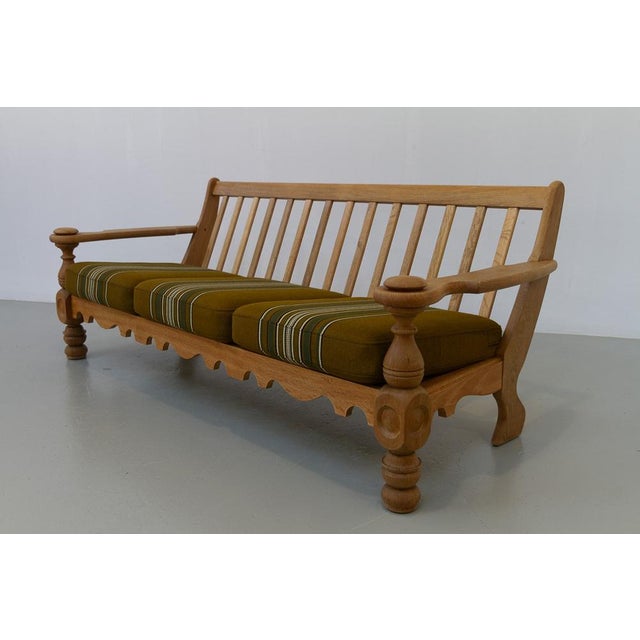 Mid-Century Modern Danish Oak Sofa in the style of Kjærnulf, 1960s For Sale - Image 17 of 18