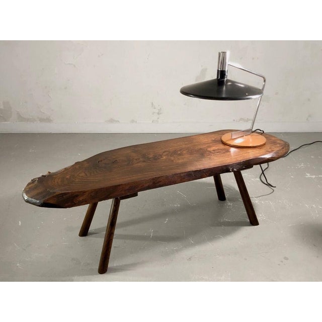 Gouge-cut Wooden Coffee Table, France, 1950s For Sale - Image 4 of 18