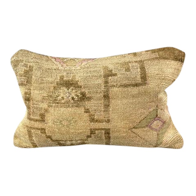 16 x 24 Rug Pillow Bosporus Breeze Turkish Pillow Cushion Cover For Sale