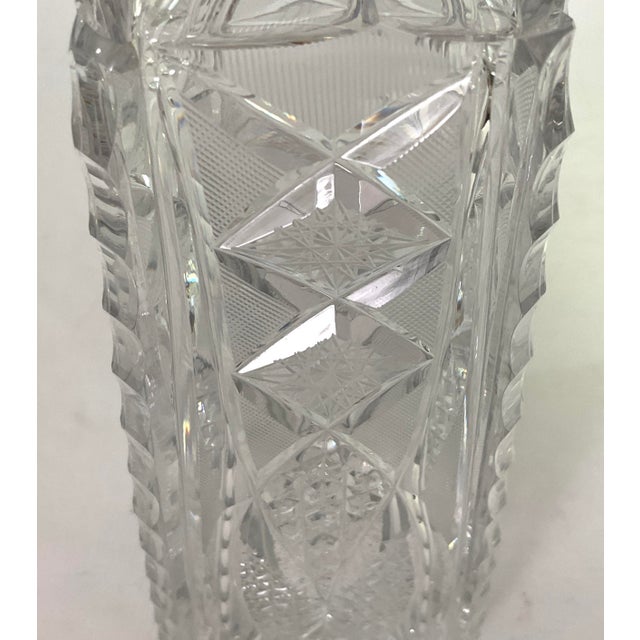 1940s Art Nouveau Superior Cut Crystal Liqueur/Liquor Decanter For Sale - Image 6 of 12