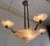 Art Deco Chandelier in Salmon-Colored Sandblasted and Polished Clear Glass from Muller Frères For Sale - Image 9 of 18