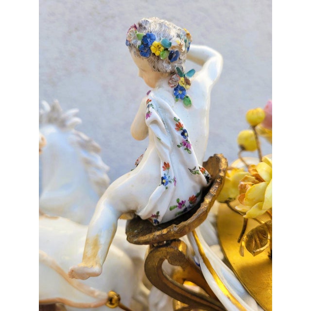 Putto Driving a Chariot of Flowers, 19th Century For Sale - Image 10 of 18
