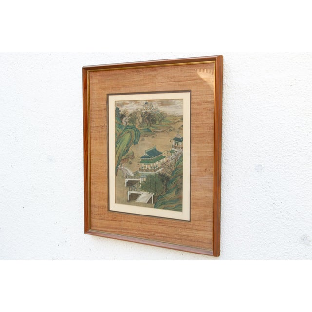 Framed Antique Traditional, Architectural Painting For Sale - Image 4 of 10