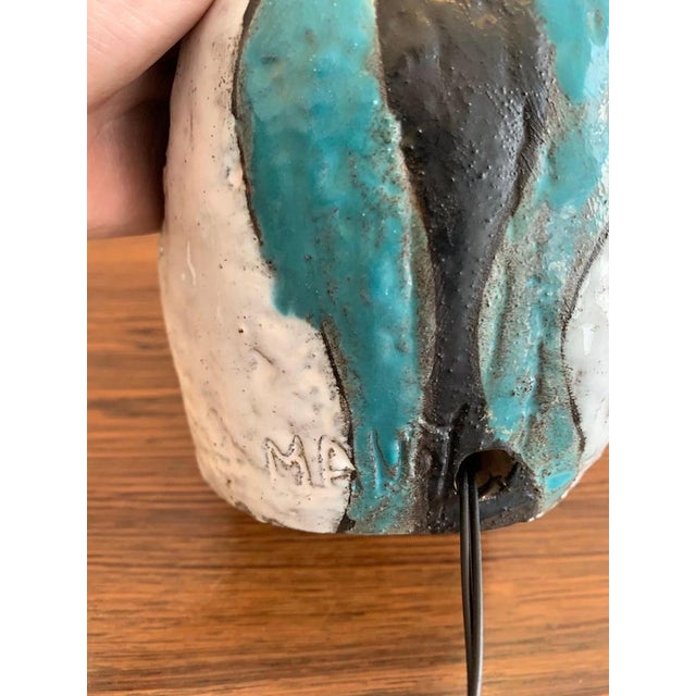 1950s Asymmetrical Lamp in Ceramic by Vallauris, France, 1950s For Sale - Image 5 of 18