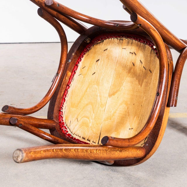 Red Upholstered Fan Back Dining Chairs, 1970s, Set of 8 For Sale - Image 11 of 12