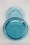 Aqua Turquoise Aqua Blue Vase Hand Blown Sculpted Art Glass With Ruffled Edge 4755b For Sale - Image 8 of 11