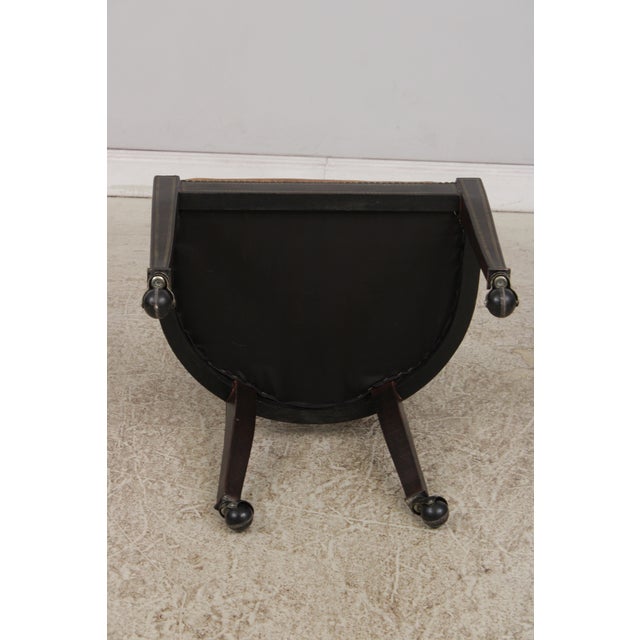 Set of 6 Maitland Smith Leather Lionhead Armchairs For Sale - Image 18 of 18