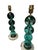 Aqua Murano Glass Lamps in the style of Gino Cenedese, 1980, Set of 2 For Sale - Image 8 of 10
