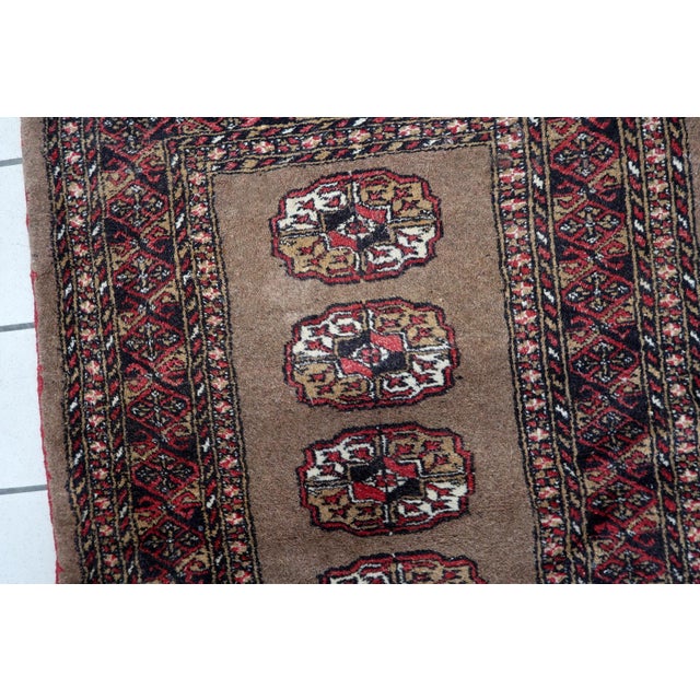 Navy Blue 1920s, Antique Uzbek Bukhara Handmade Rug 2.7' X 4' For Sale - Image 8 of 11