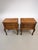 A seriously cool pair of vintage French nightstands crafted in rich, character-filled carved wood. Designed with two...