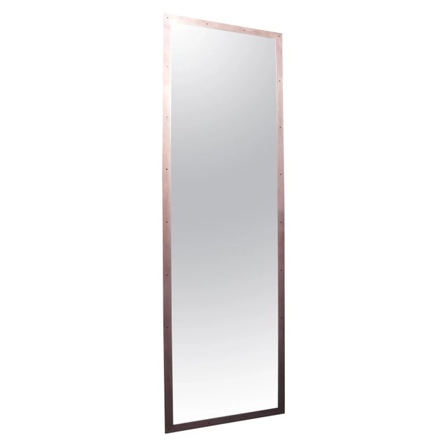 Substantial Contemporary Modern Industrial Steel Floor Mirror For Sale - Image 12 of 12