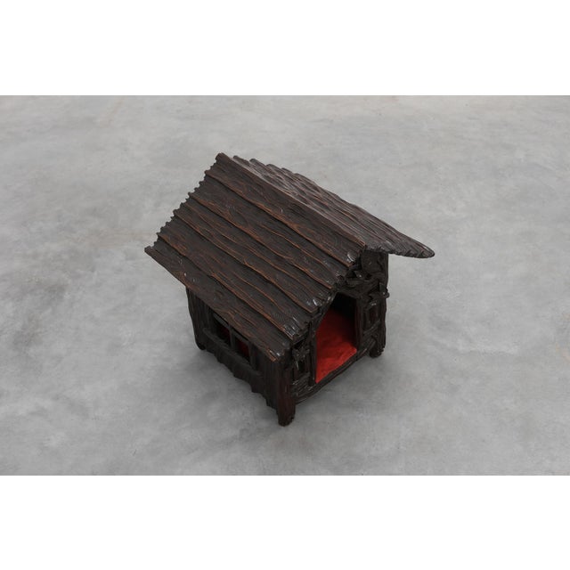 Brown Black Forest Style Carved Oak Dog Kennel, 1850 For Sale - Image 8 of 11