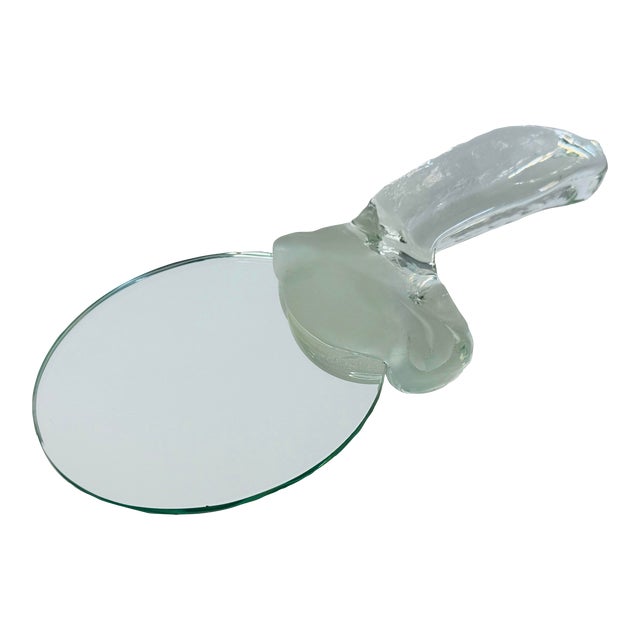 1980s Riker Art Glass Hand Mirror For Sale