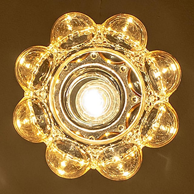 Amber Glass Pendant attributed to Helena Tynell for Glashütte Limburg, 1960s For Sale - Image 11 of 18