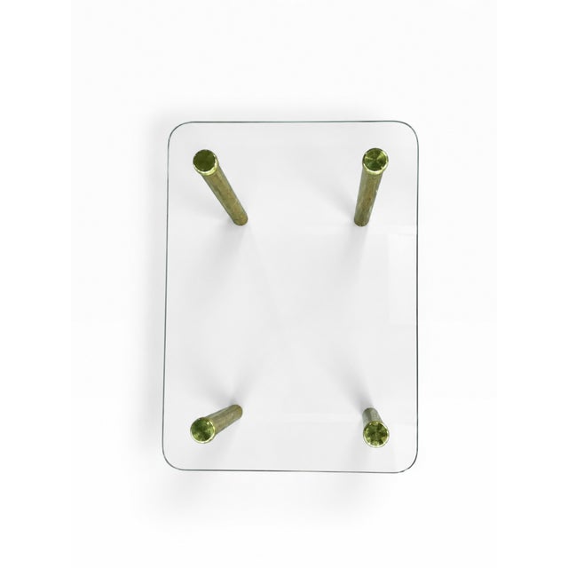 Brass Pair of 1980s Pace Collection Glass Top Side Tables With Brass Legs – Made in Italy For Sale - Image 8 of 14