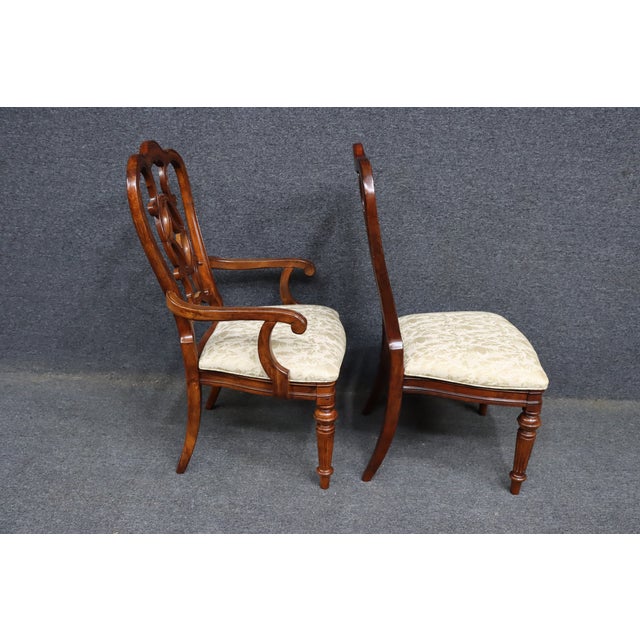 Set of 6 Thomasville Georgian Style Cherry Dining Chairs For Sale - Image 15 of 17