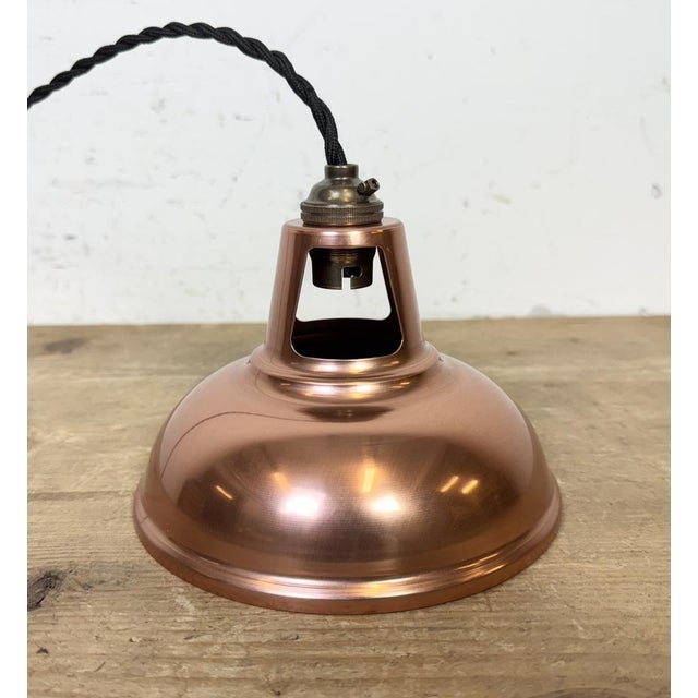 Vintage Industrial Copper Ceiling Lamp For Sale - Image 12 of 16