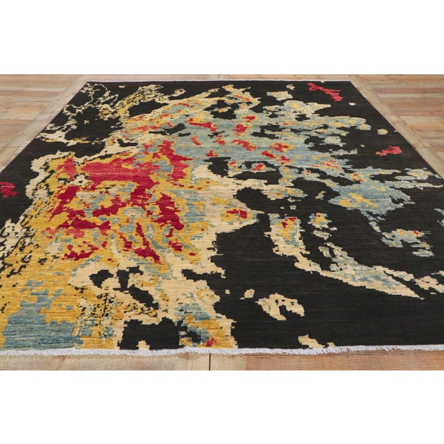 Textile Jackson Pollock Modern Style Rug, 07'11 X 09'09 For Sale - Image 7 of 12