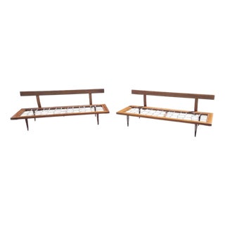 1950s Fine Pair of Mid Century Modern Signed Daybeds For Sale