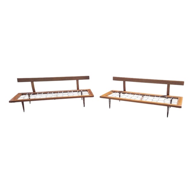 1950s Fine Pair of Mid Century Modern Signed Daybeds For Sale