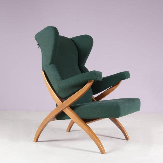 Vintage Italian Fiorenza High Back Easy Chair by Franco Albini for Arflex, 1980s For Sale - Image 3 of 13