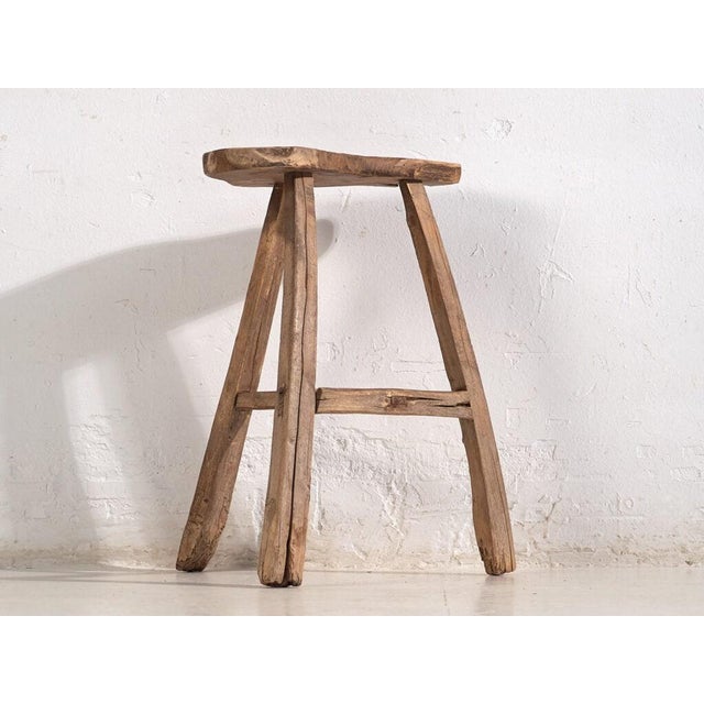 Antique chinese stool (c.1900) dimensions: length: 38 cm depth: 20 cm height: 51 cm style: primitive materials and...