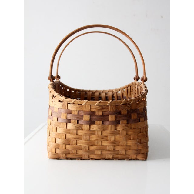 Vintage Hand-Painted Farmhouse Basket For Sale - Image 9 of 13