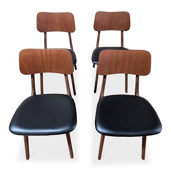 Mid-Century Modern 1950s 4 Teak Dining Chair Attributed to Arne Hovmand-Olsen - 122592 For Sale - Image 3 of 8