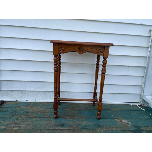 Traditional 1920s Cherry End Table For Sale - Image 3 of 11