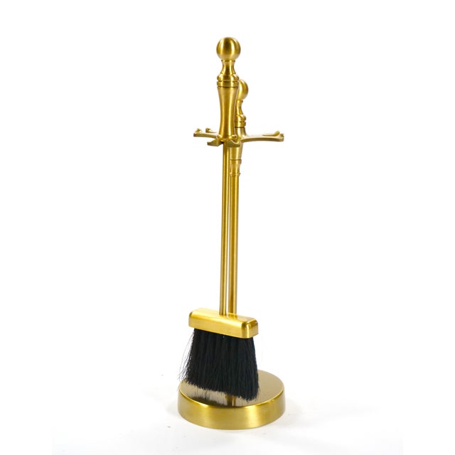 Italian Brass Fireplace Tool Set on Stand For Sale In New York - Image 6 of 9