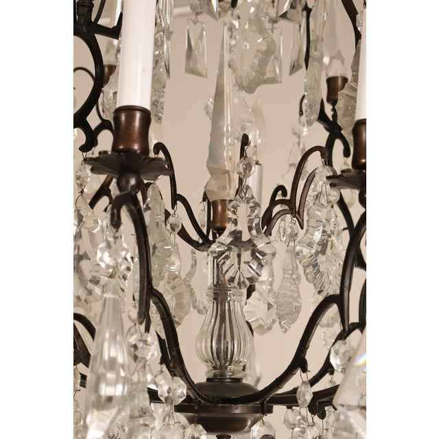 Versailles Style Crystal And Bronze Chandelier For Sale - Image 9 of 18