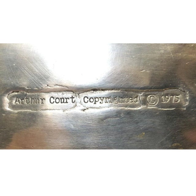 Vintage Arthur Court Aluminum Fish Serving Platter Circa 1975 For Sale In Los Angeles - Image 6 of 6