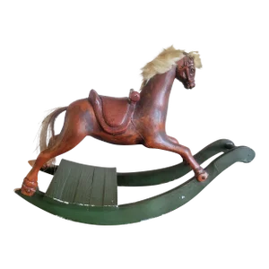 Vintage Wooden Rocking Horse
