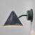 Hans-Agne Jakobsson 'Mini-Tratten' darkly patinated outdoor sconce. An exclusive made for U.S. and UL listed authorized...