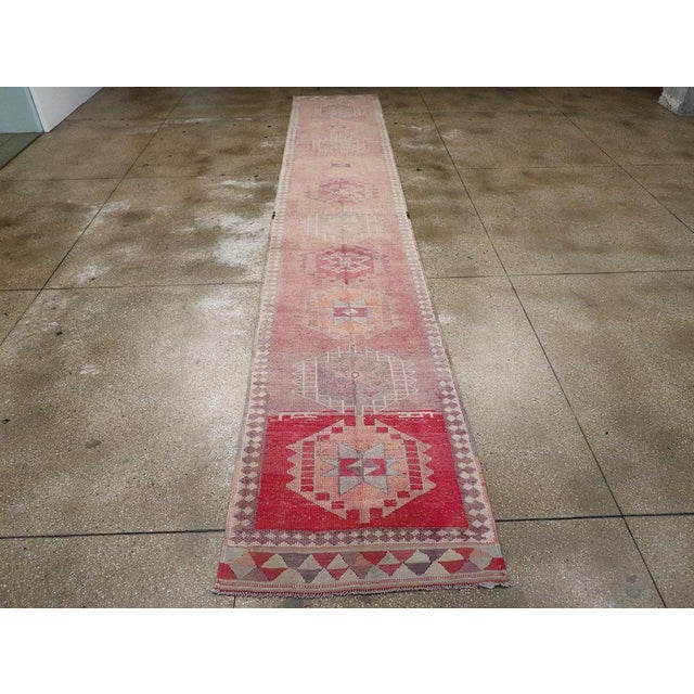 Galerie Shabab Collection Mid-20th Century Turkish Anatolian Long Runner For Sale - Image 4 of 9