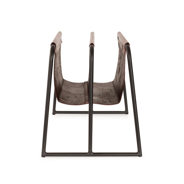 Contemporary Arlo Leather Double Magazine Holder For Sale - Image 3 of 10