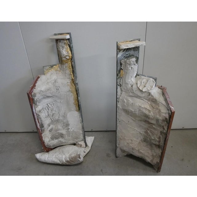 Stone Antique Marble Corner Fireplace, 1920s-1930s For Sale - Image 7 of 16