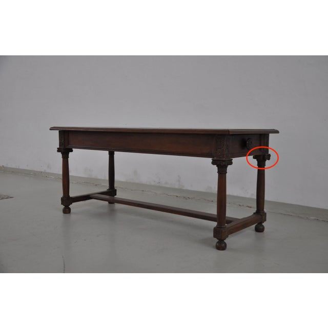 Antique Elm Console Table For Sale - Image 9 of 10