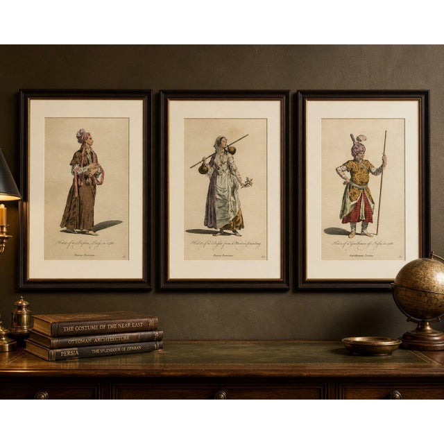 Mid 18th Century Persian Costumes, 1749, Engravings, Set of 3 For Sale - Image 5 of 9