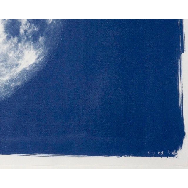 Paper "Full Moon" , Handprinted Cyanotype on Watercolor Paper. Limited Edition For Sale - Image 7 of 10
