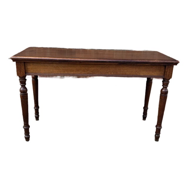 19th Century English Oak Console Side Table For Sale