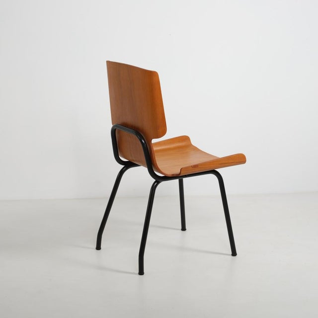 Wood Italian Model 112 Chair in Teak Bentwood from Società Compensati Curvi, 1950s For Sale - Image 7 of 12