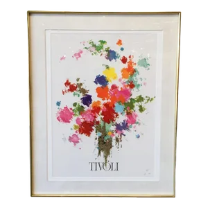 Tivoli Gardens by Otto Nielsen Vintage Print 1976, Framed