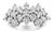 14K White Gold 4.0 Cttw Diamond Multi Row Scatter Band Ring - Size 7 For Sale