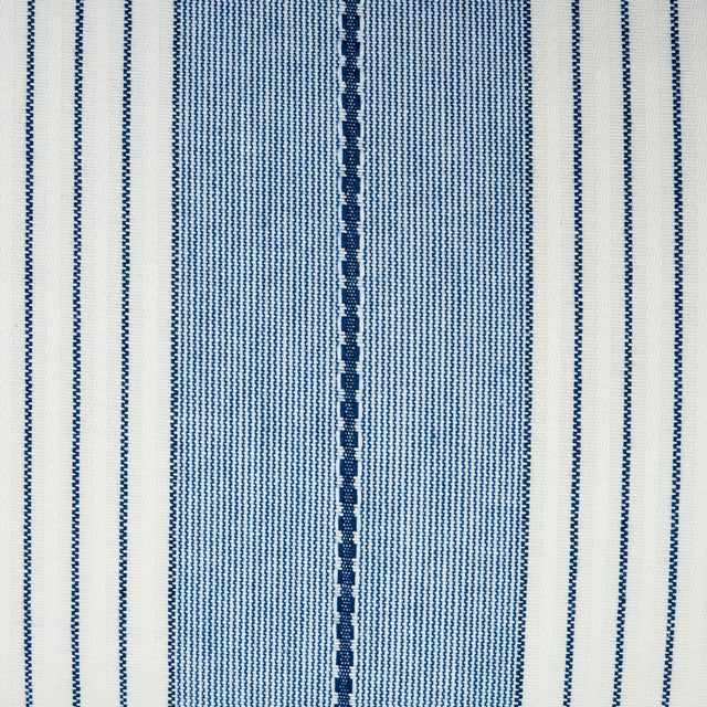 Contemporary Schumacher Audrey Stripe Lumbar Pillow in Navy For Sale - Image 3 of 5