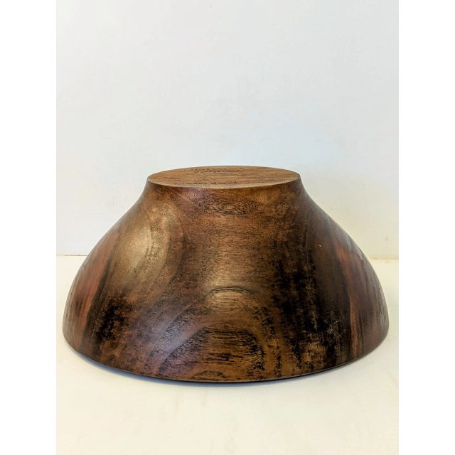 This vintage Black Walnut bowl is a beautiful example of Bob Stocksdale's masterful woodworking. Signed by the artist on...