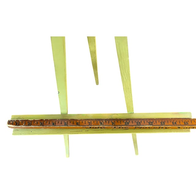 Vintage Chartreuse Painted Wood Artist’s Display Easel, 36" For Sale - Image 9 of 9